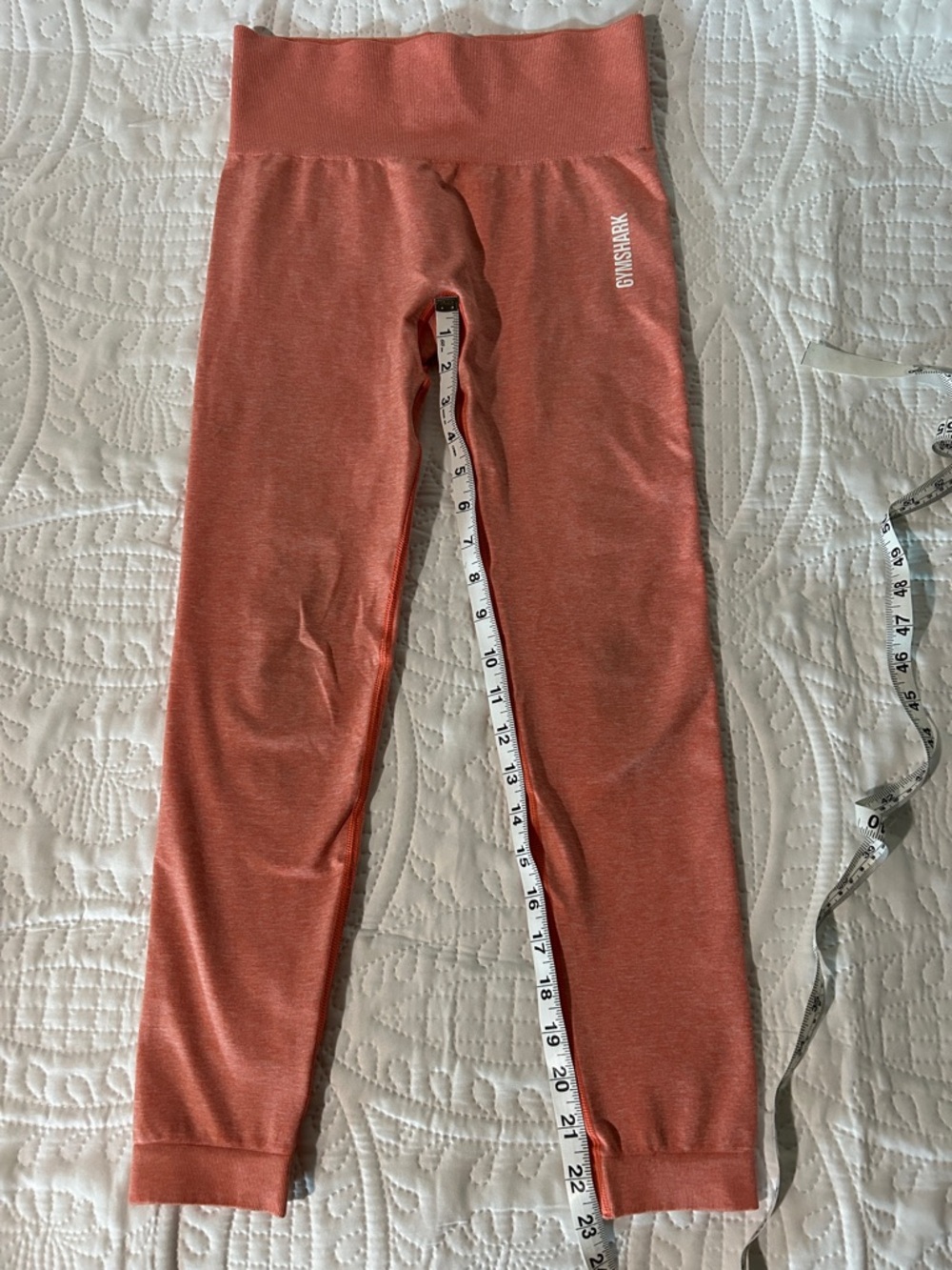 Gymshark Coral-Orange Seamless Leggings Sz: Small - Picture 3 of 8